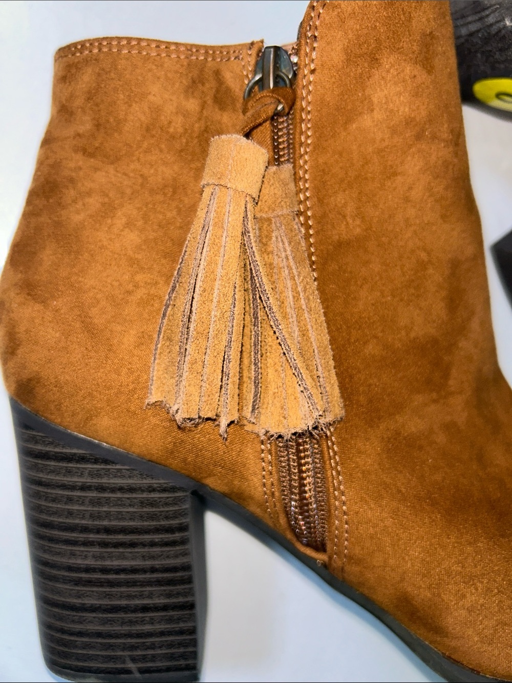 Esprit Tan Brown Suede Ankle Booties - Picture 8 of 11